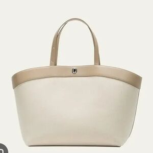 Chic Cream and Tan Tote Bag